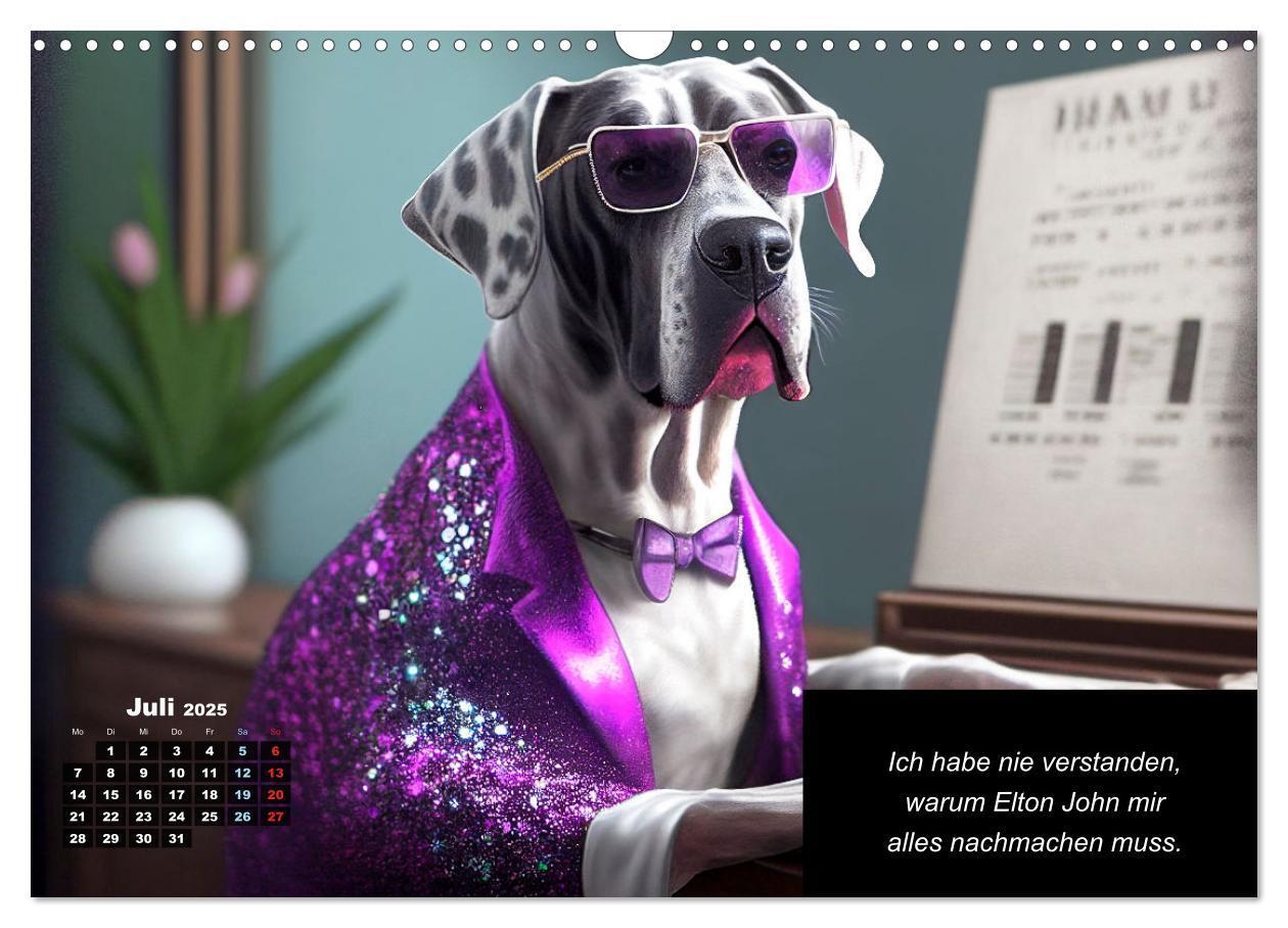 Bild: 9783435722631 | Der humoristische Dogge Kalender (Wandkalender 2025 DIN A3 quer),...