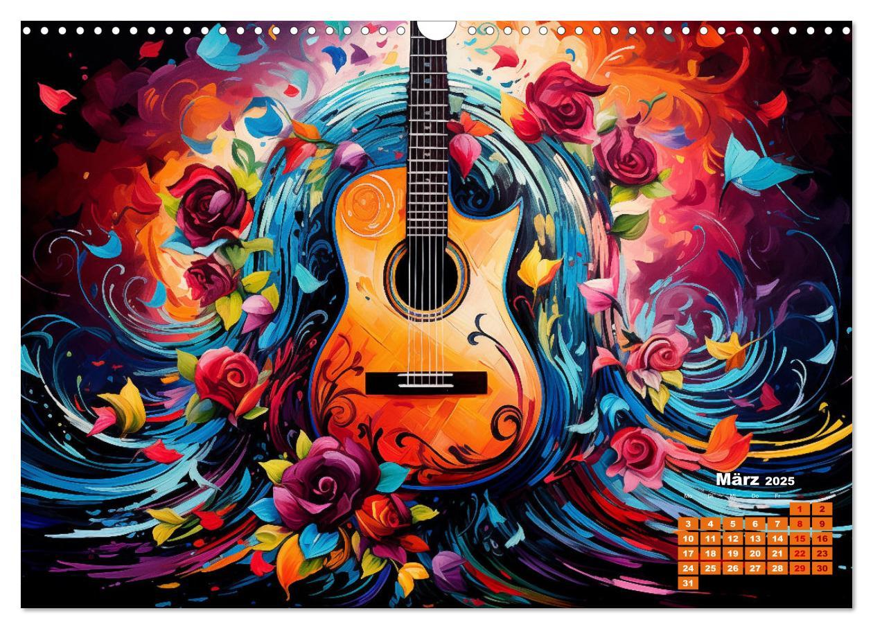 Bild: 9783383763670 | Sechs Saiten, Zwölf Monate - Der Gitarrenkalender (Wandkalender...