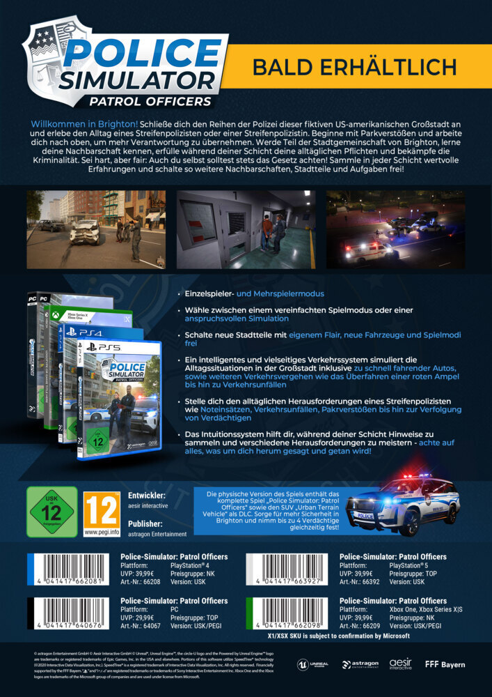 Cover: 4041417640676 | Police Simulator: Patrol Officers, 1 DVD-Rom | DVD-ROM | Deutsch