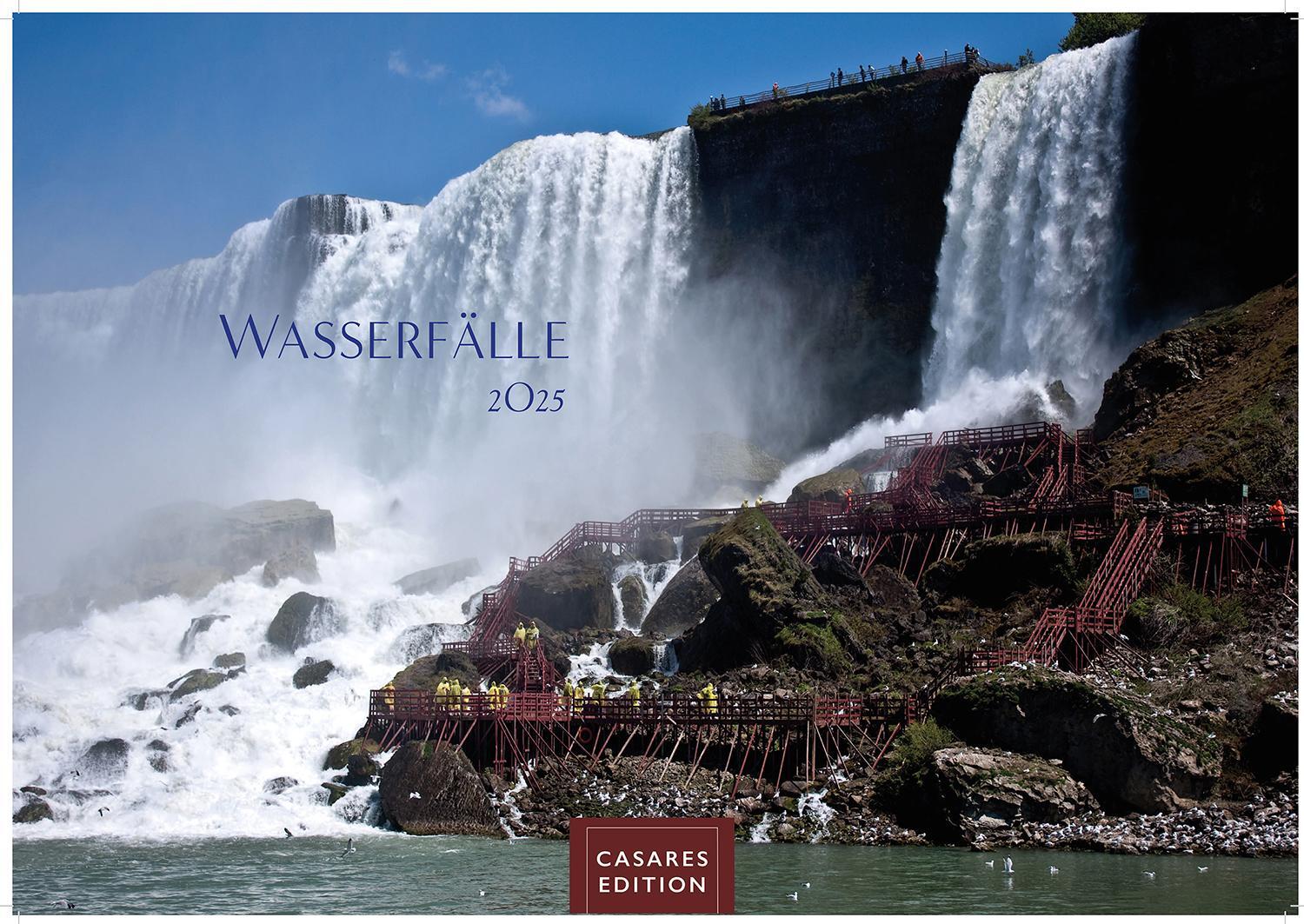 Cover: 9781835241080 | Wasserfälle 2025 L 35x50cm | Kalender | 14 S. | Deutsch | 2025