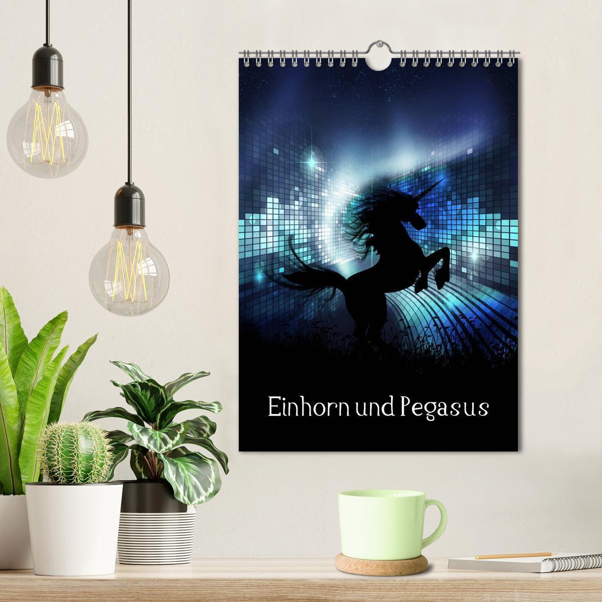 Bild: 9783457064238 | Einhorn und Pegasus (Wandkalender 2025 DIN A4 hoch), CALVENDO...