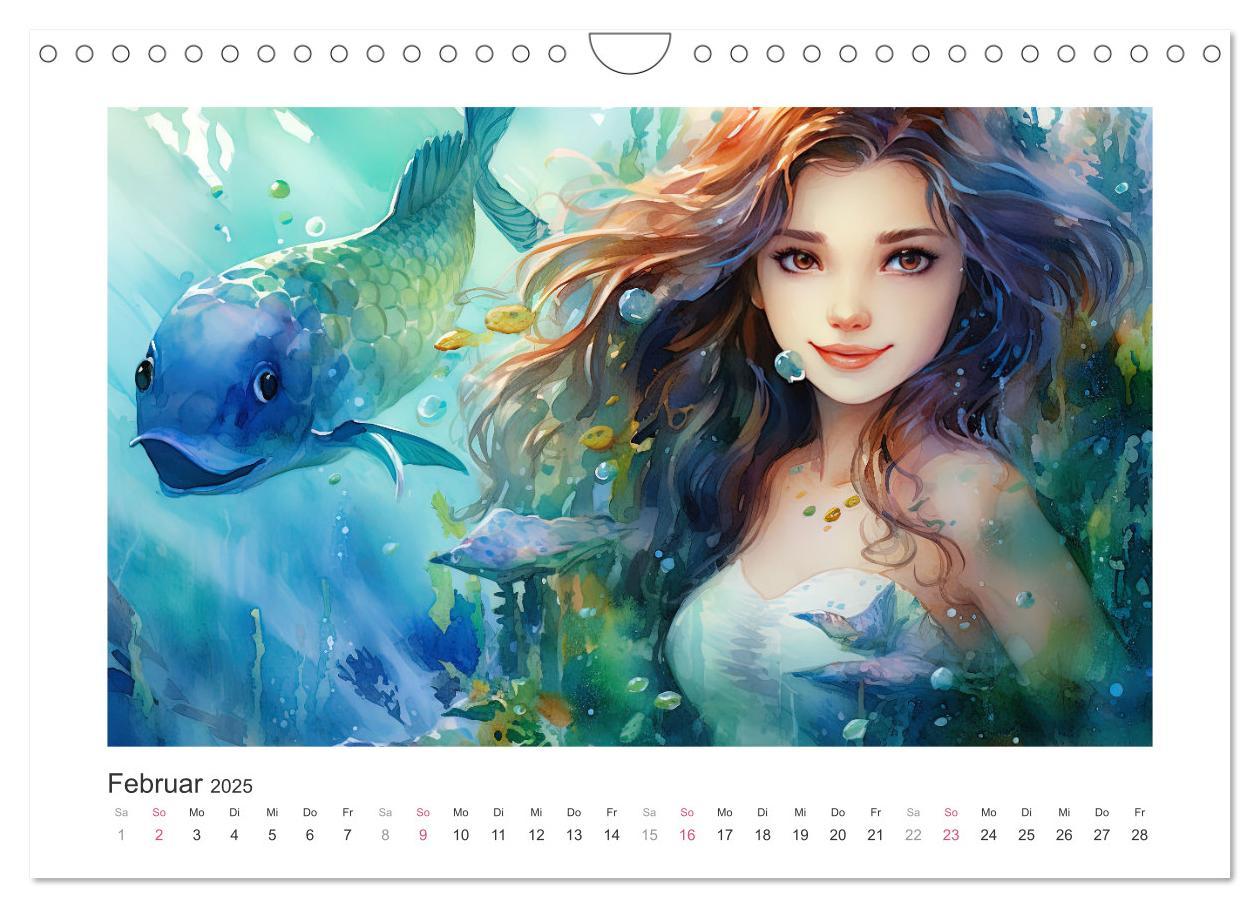 Bild: 9783383857997 | Liebliche Meerjungfrauen (Wandkalender 2025 DIN A4 quer), CALVENDO...