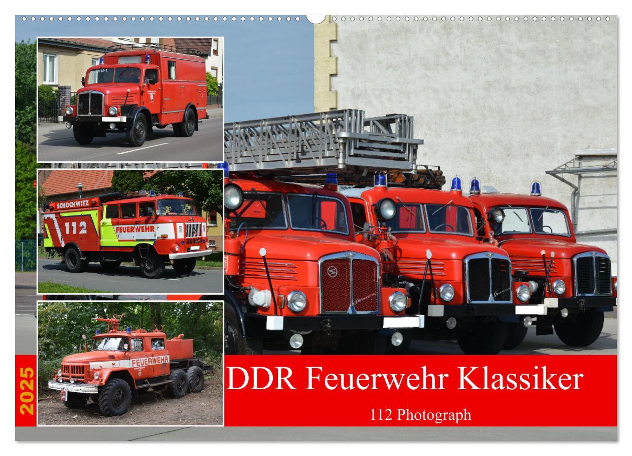 Cover: 9783457186701 | DDR Feuerwehr Klassiker (Wandkalender 2025 DIN A2 quer), CALVENDO...