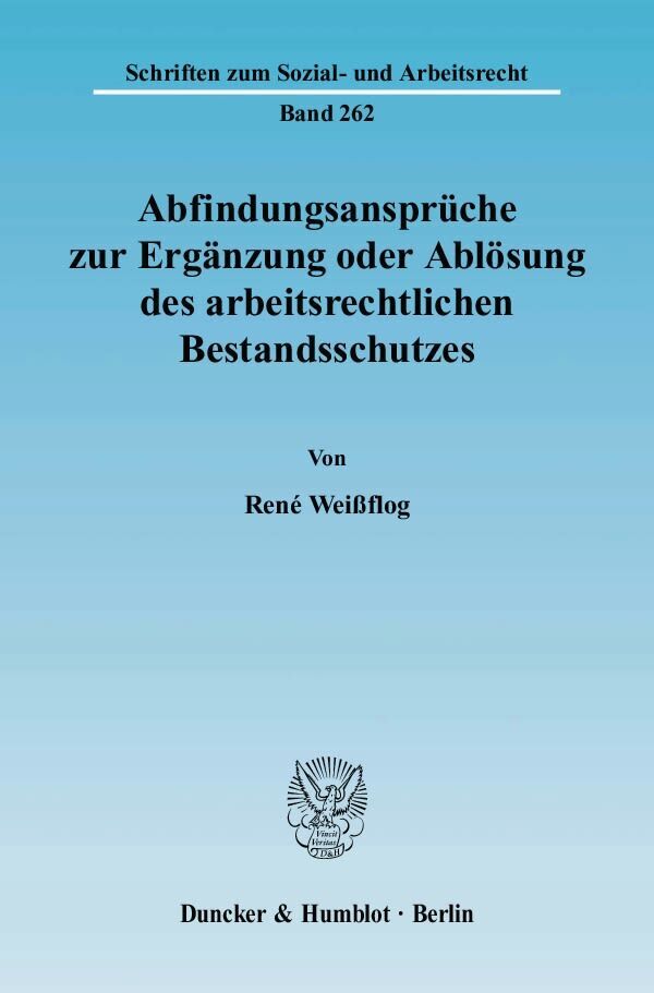 Cover: 9783428124640 | Abfindungsansprüche zur Ergänzung oder Ablösung des...