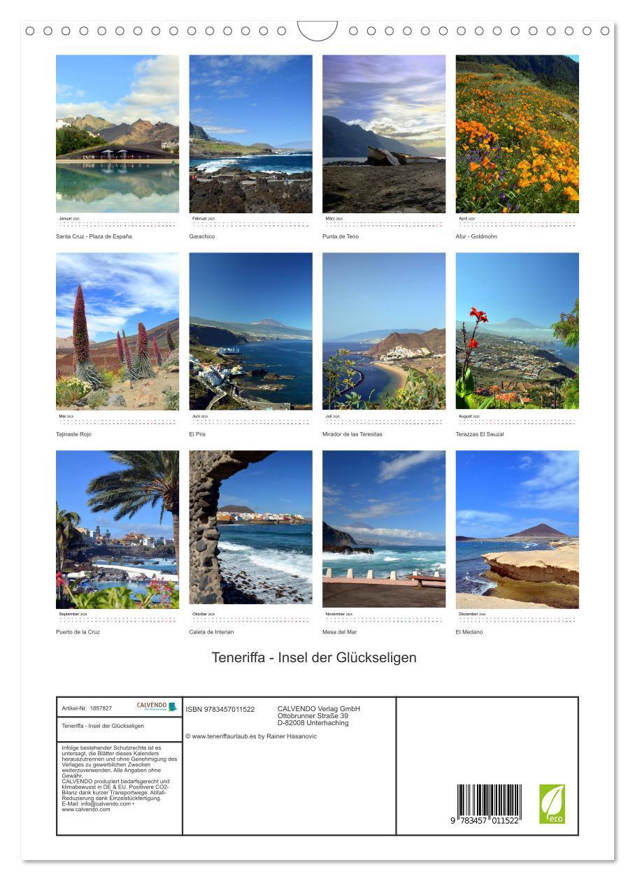 Bild: 9783457011522 | Teneriffa - Insel der Glückseligen (Wandkalender 2025 DIN A3 hoch),...