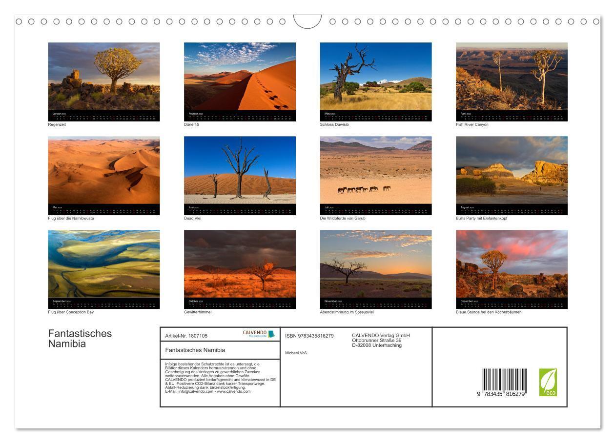 Bild: 9783435816279 | Fantastisches Namibia (Wandkalender 2025 DIN A3 quer), CALVENDO...