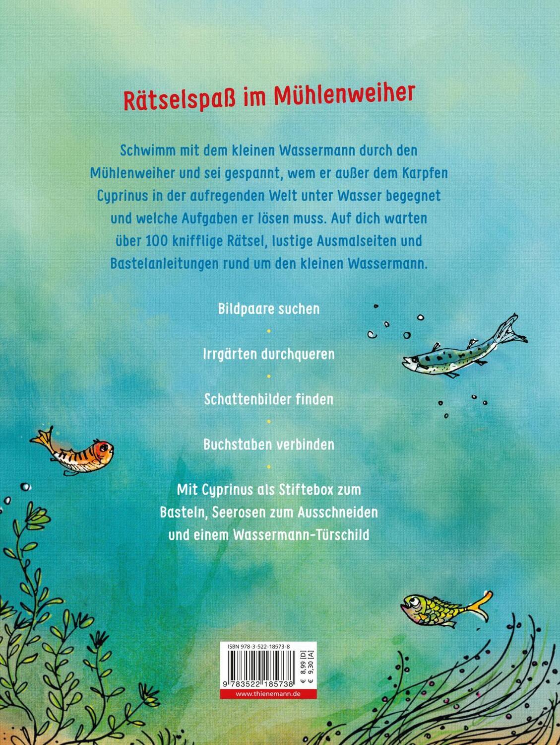 Rückseite: 9783522185738 | Der kleine Wassermann: Mein großes Rätselbuch vom kleinen Wassermann