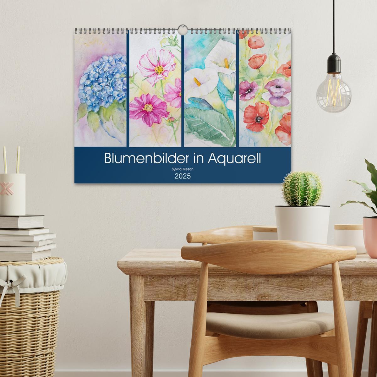 Bild: 9783435312368 | Blumenbilder in Aquarell (Wandkalender 2025 DIN A3 quer), CALVENDO...