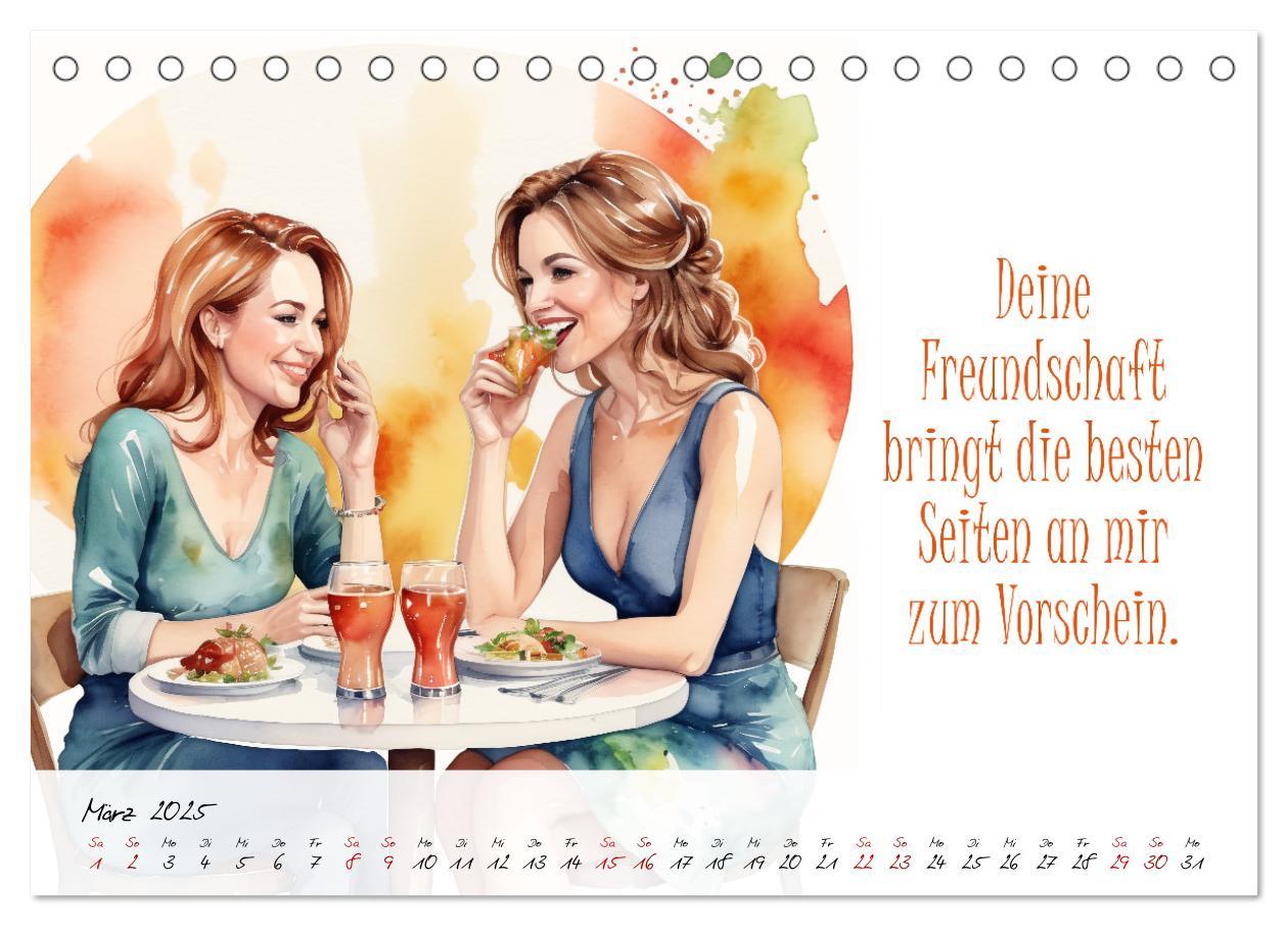 Bild: 9783383775635 | Beste Freundinnen (Tischkalender 2025 DIN A5 quer), CALVENDO...