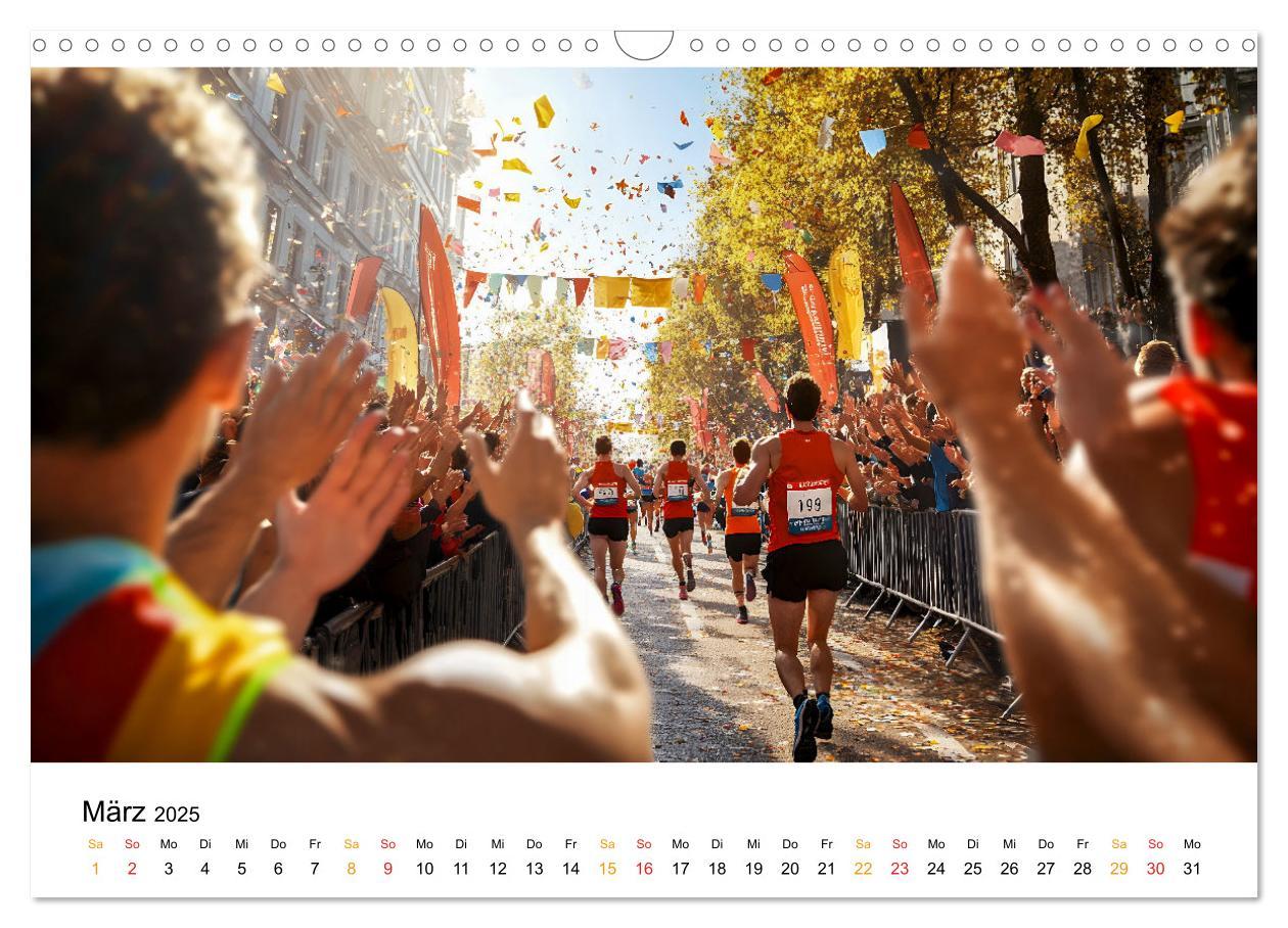 Bild: 9783457233597 | Marathon Power (Wandkalender 2025 DIN A3 quer), CALVENDO...