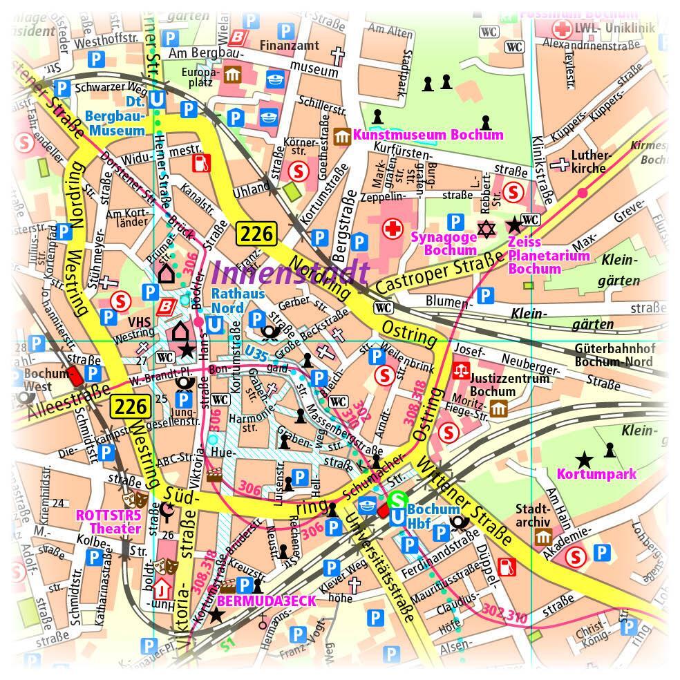 Bild: 9783961322800 | Bochum. Stadtplan 1:18 000 | (Land-)Karte | Stadtplan (PUBLICPRESS)