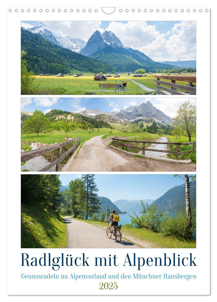 Cover: 9783435886173 | Radlglück mit Alpenblick 2025 (Wandkalender 2025 DIN A3 hoch),...