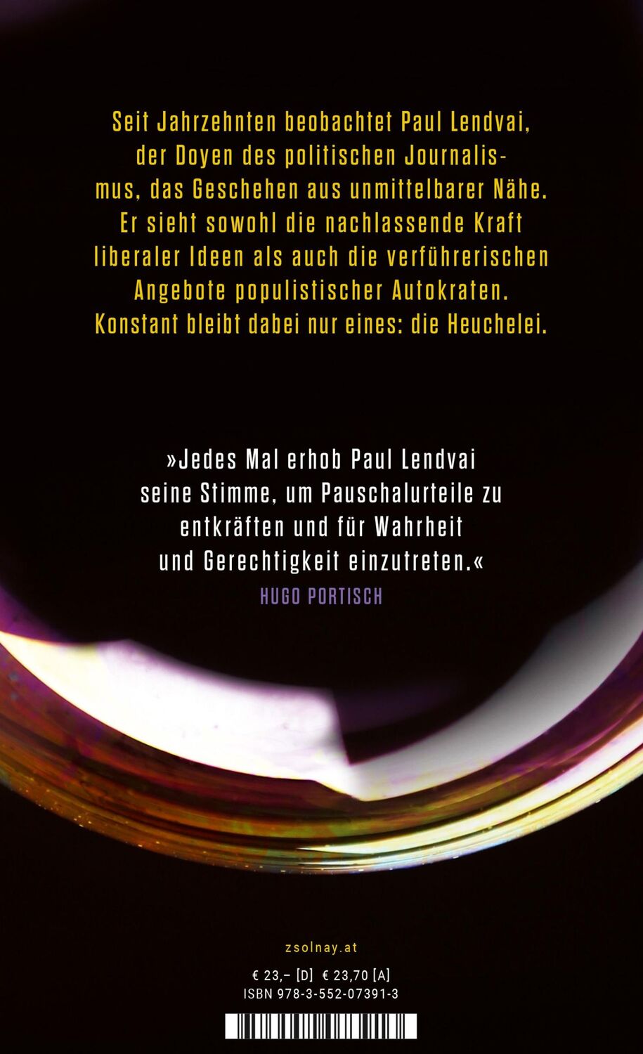 Bild: 9783552073913 | Über die Heuchelei | Paul Lendvai | Buch | 176 S. | Deutsch | 2024