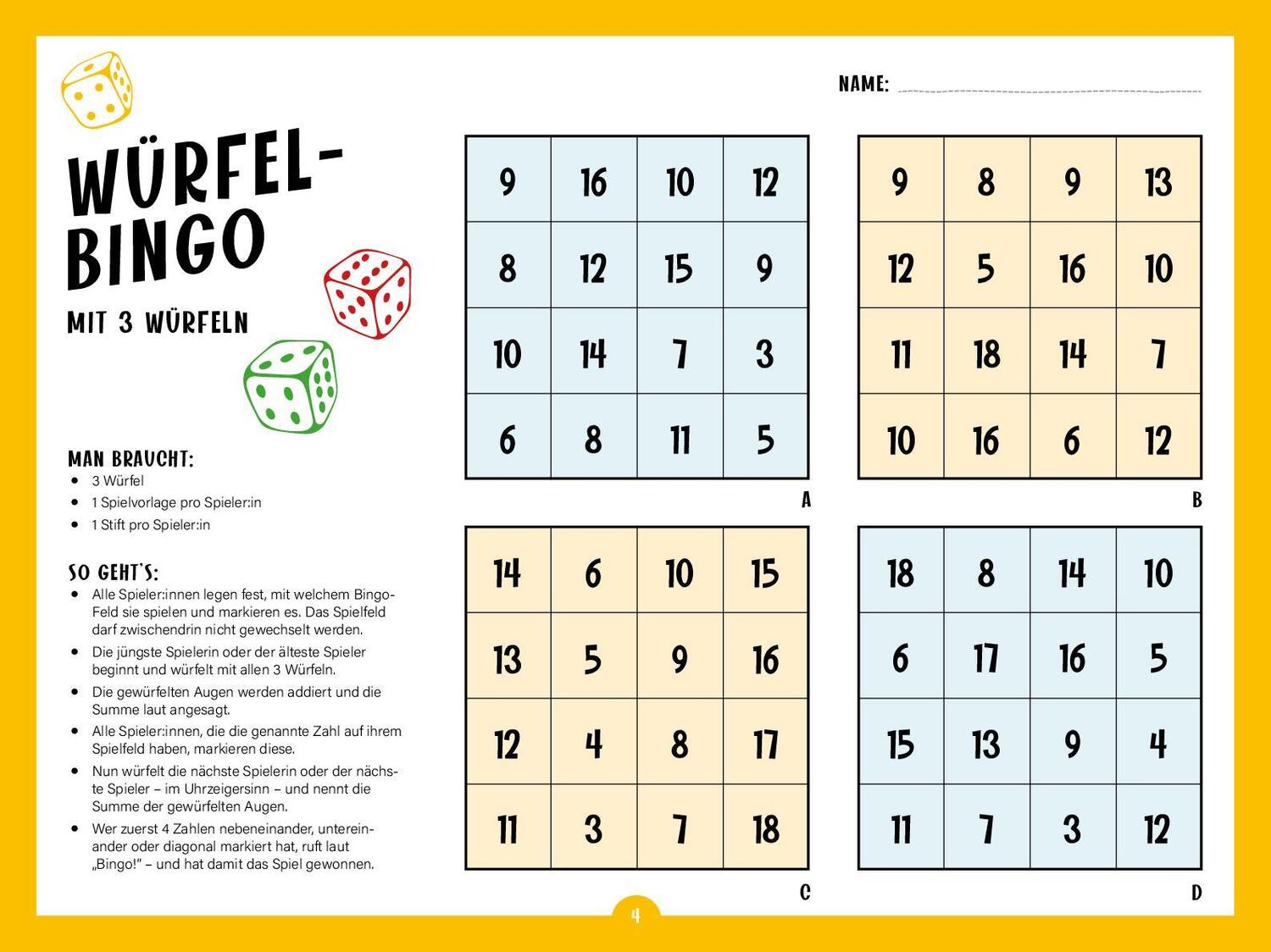 Bild: 9783625195948 | Der ultimative Bingo-Block für die ganze Familie | Taschenbuch | 80 S.