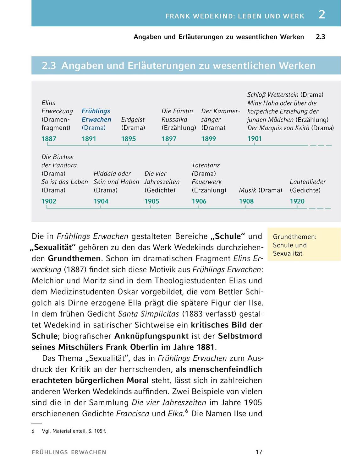 Bild: 9783804420809 | Frühlings Erwachen - Textanalyse und Interpretation | Frank Wedekind