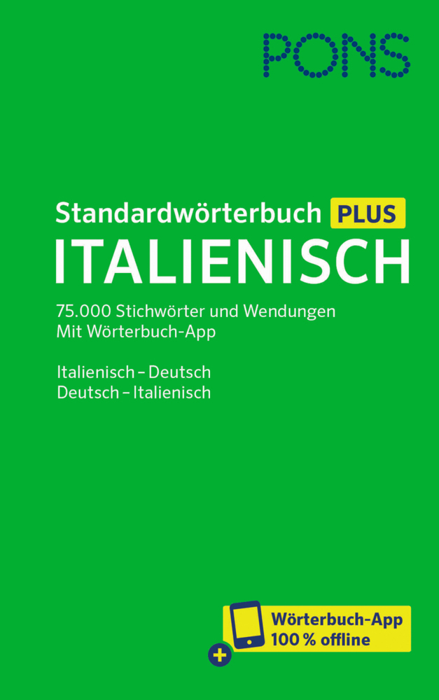 Cover: 9783125161863 | PONS Standardwörterbuch Plus Italienisch, m. Buch, m. Online-Zugang