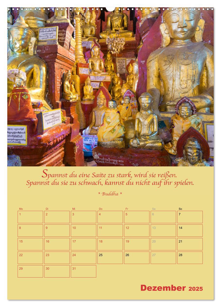 Bild: 9783435927586 | BUDDHA IN GOLD - Mit buddhistischen Sprüchen (Wandkalender 2025 DIN...