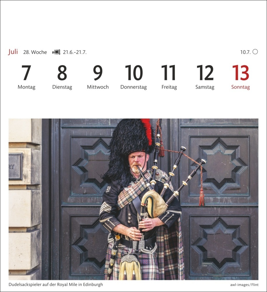 Bild: 9783840033438 | Schottland Sehnsuchtskalender 2025 - Wochenkalender mit 53 Postkarten