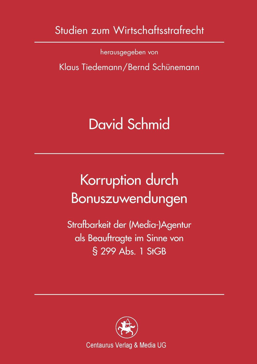 Cover: 9783862262229 | Korruption durch Bonuszuwendungen | David Schmid | Taschenbuch | xx