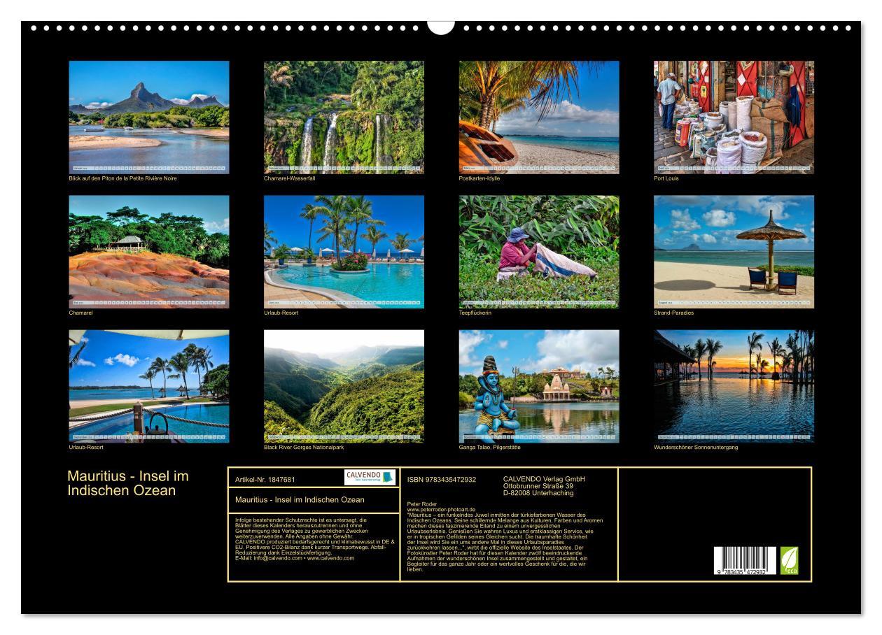 Bild: 9783435472932 | Mauritius - Insel im Indischen Ozean (Wandkalender 2025 DIN A2...