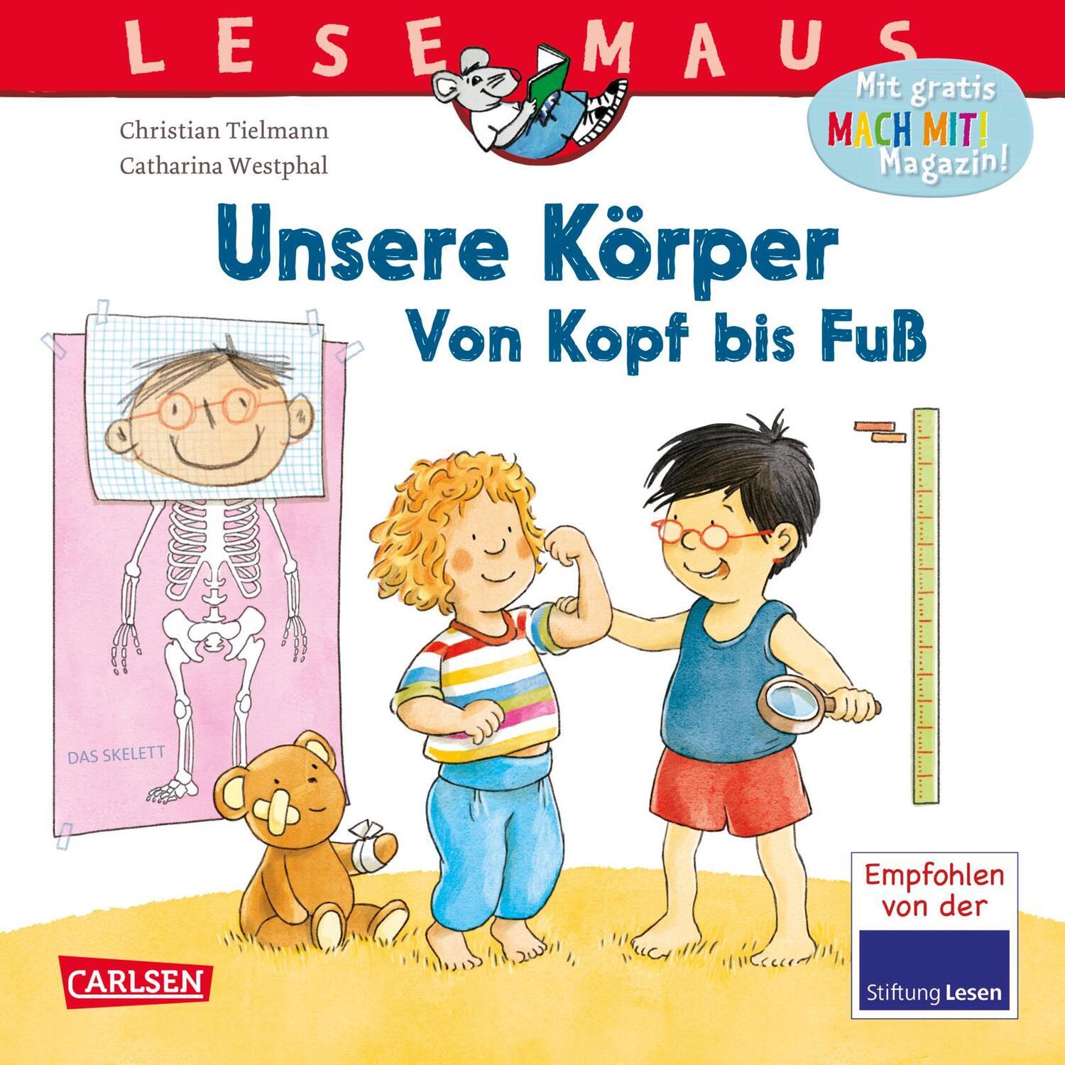 Cover: 9783551080684 | LESEMAUS 167: Unsere Körper - Von Kopf bis Fuß | Christian Tielmann