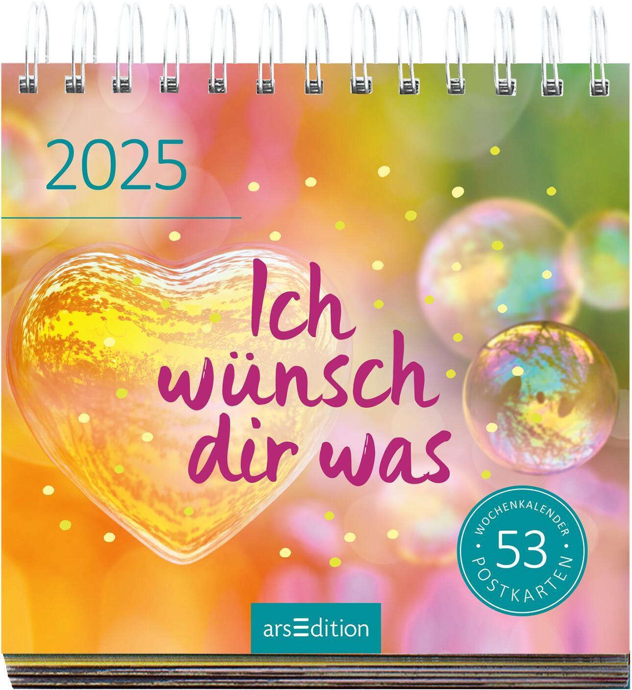 Bild: 4014489132790 | Postkartenkalender Ich wünsch dir was 2025 | Kalender | 108 S. | 2025