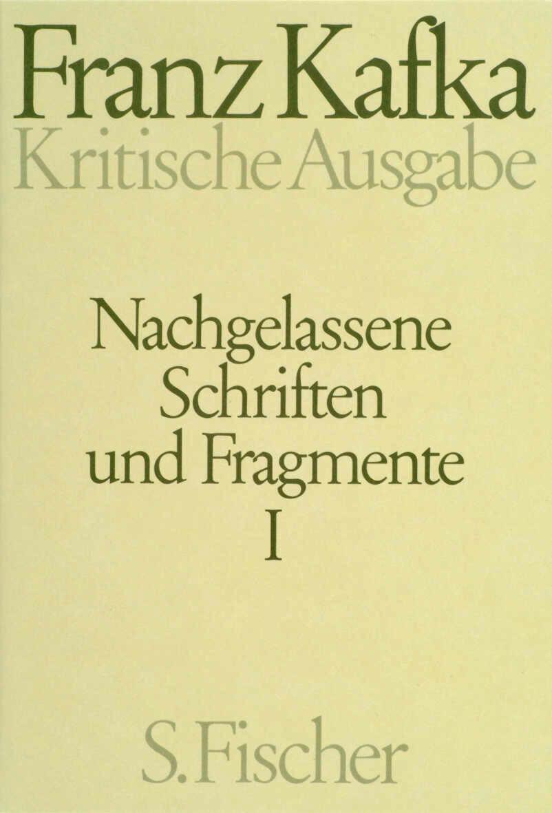 Cover: 9783100381484 | Nachgelassene Schriften und Fragmente I. Kritische Ausgabe | Kafka