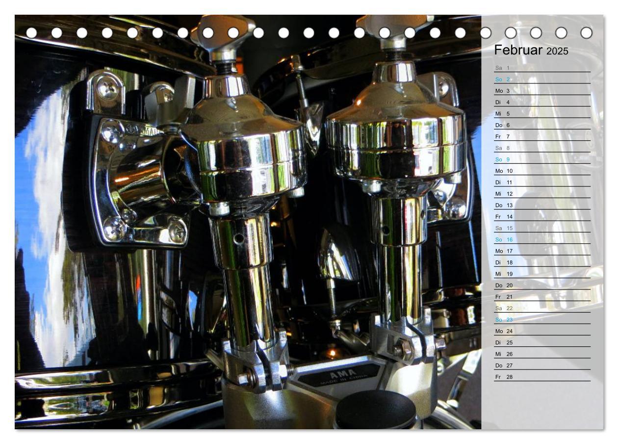 Bild: 9783435424047 | Schlagzeug onstage (Tischkalender 2025 DIN A5 quer), CALVENDO...