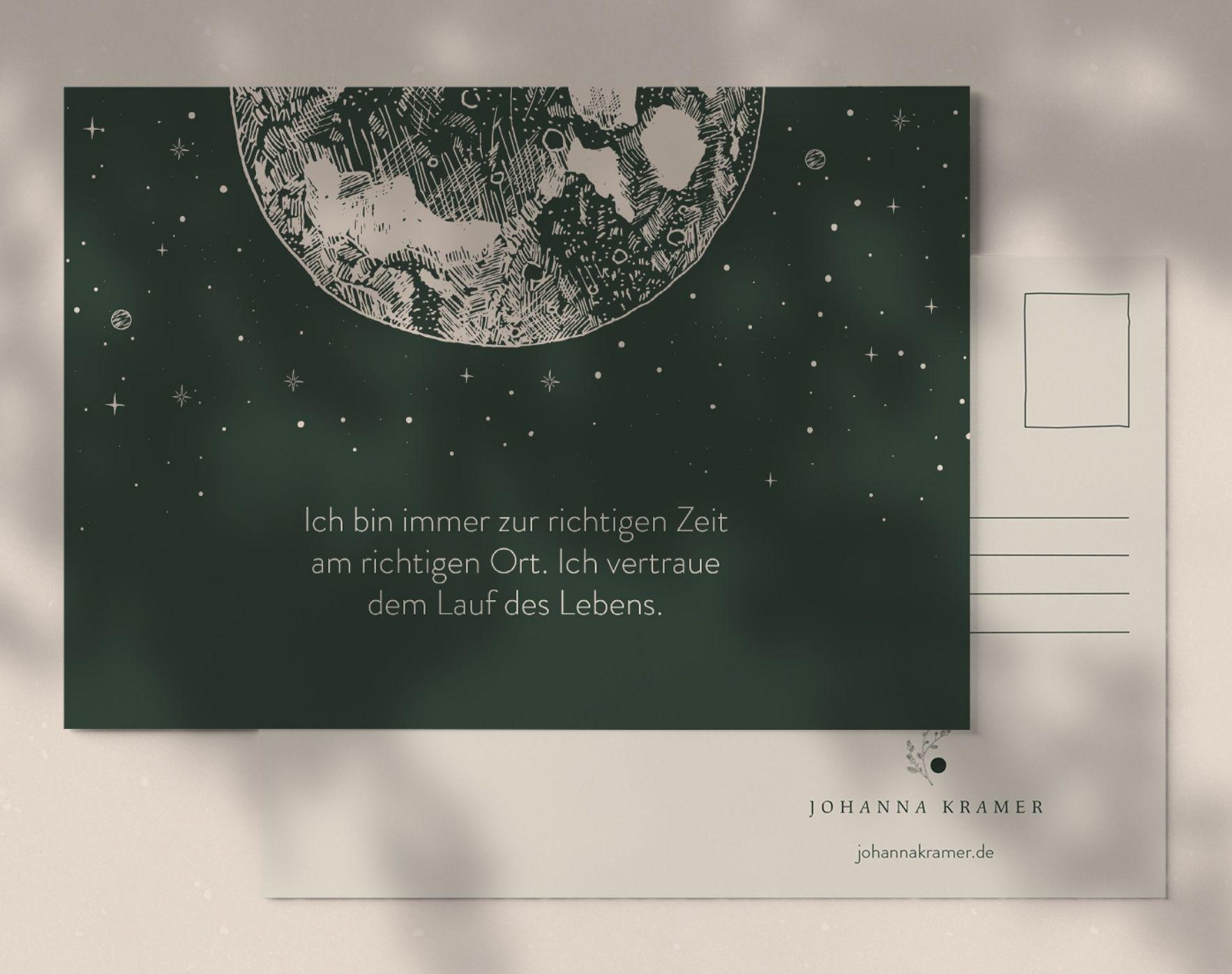 Bild: 9783985956692 | Schönes Postkarten Set "Sei wie der Mond" | Johanna Kramer | Buch