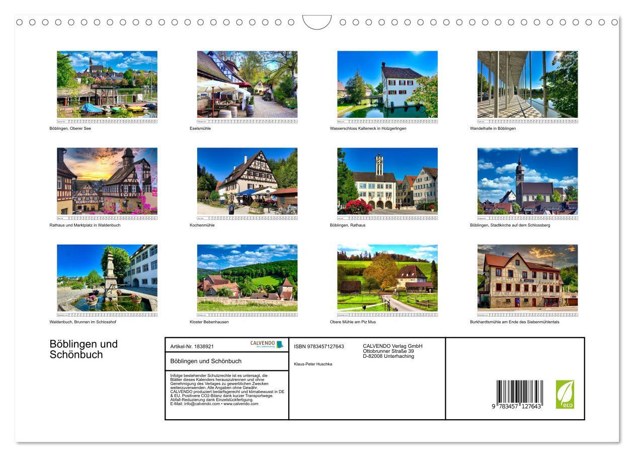 Bild: 9783457127643 | Böblingen und Schönbuch (Wandkalender 2025 DIN A3 quer), CALVENDO...