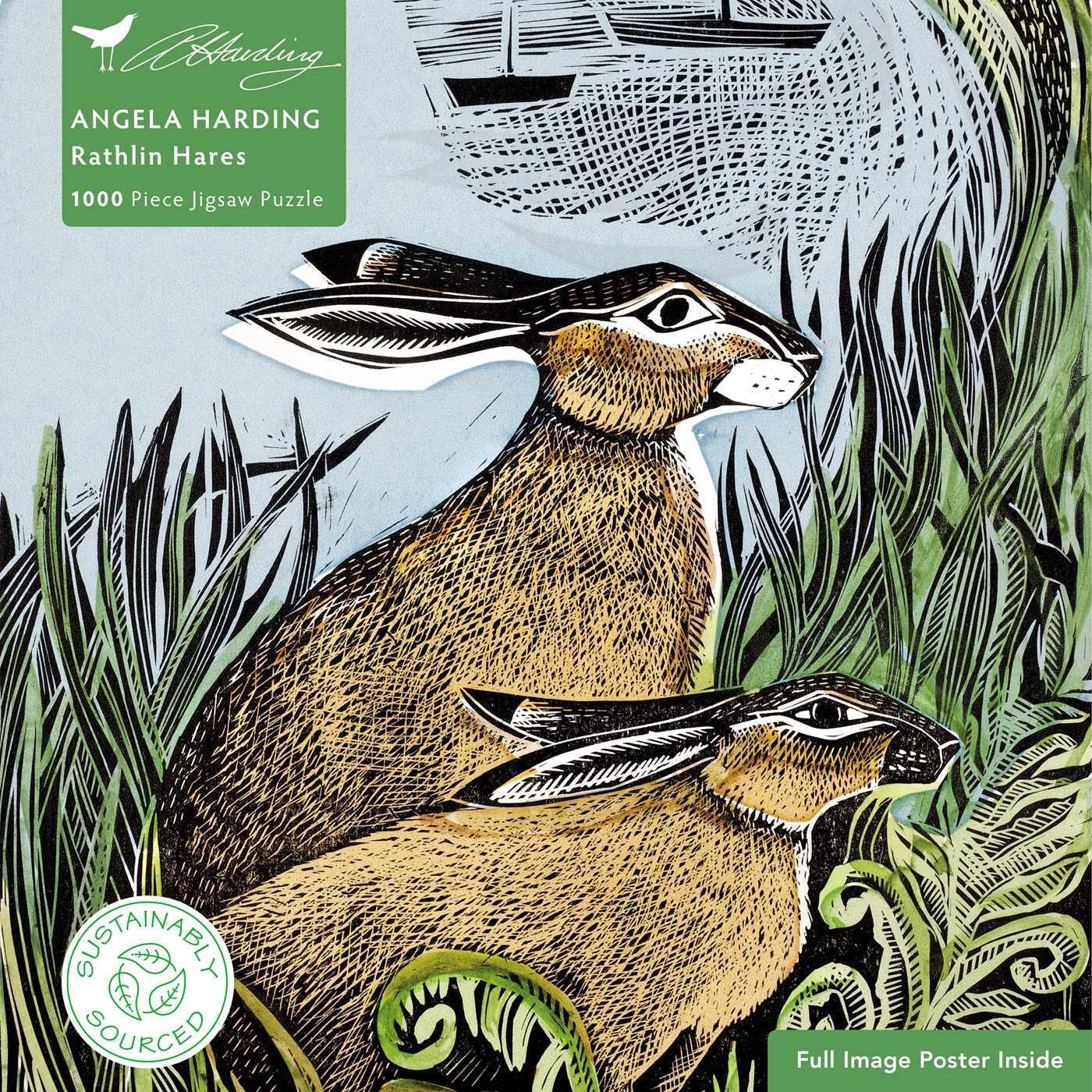 Cover: 9781804175576 | Adult Sustainable Jigsaw Puzzle Angela Harding: Rathlin Hares:...