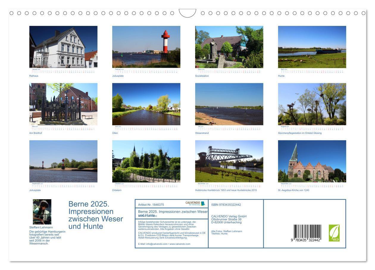 Bild: 9783435322442 | Berne 2025. Impressionen zwischen Weser und Hunte (Wandkalender...