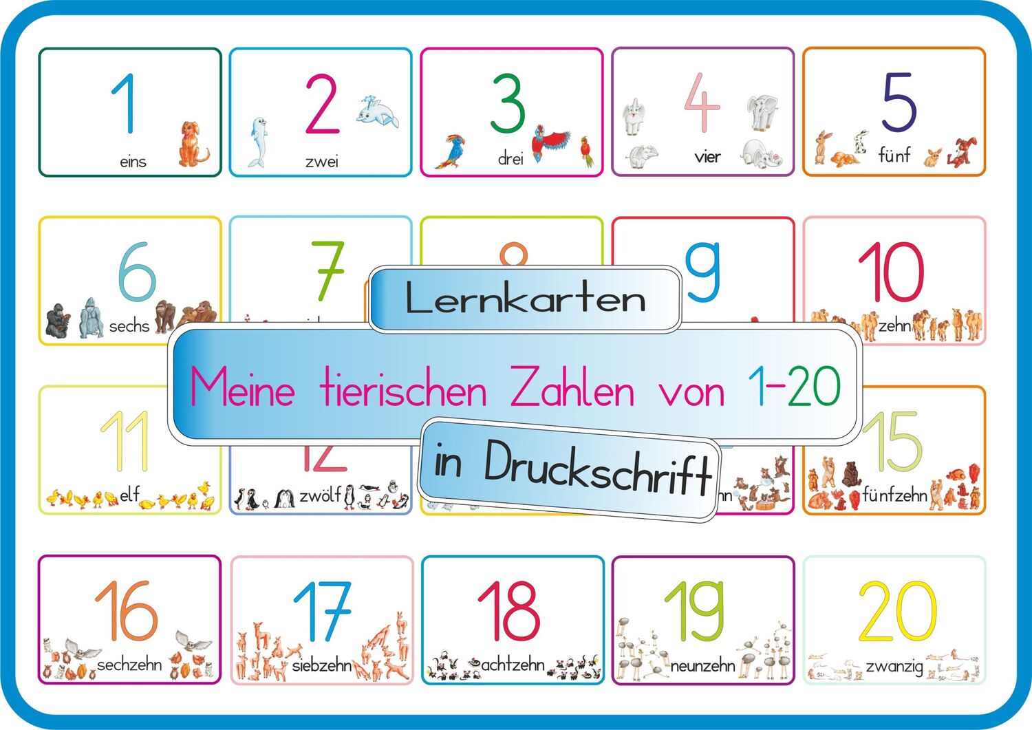 Cover: 4262416630240 | Meine tierischen Zahlen von 1-20 in Druckschrift | Helga Momm | Buch