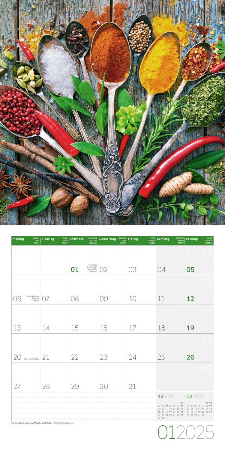 Bild: 9783838445298 | Food Kalender 2025 - 30x30 | Ackermann Kunstverlag | Kalender | 28 S.