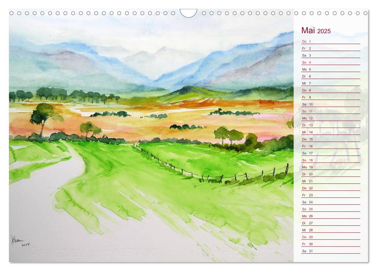 Bild: 9783435522668 | Murnau und das Blaue Land - Aquarelle und Fotografien (Wandkalender...