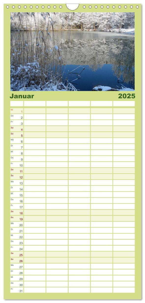 Bild: 9783457116005 | Familienplaner 2025 - Jahreszeiten mit 5 Spalten (Wandkalender, 21...