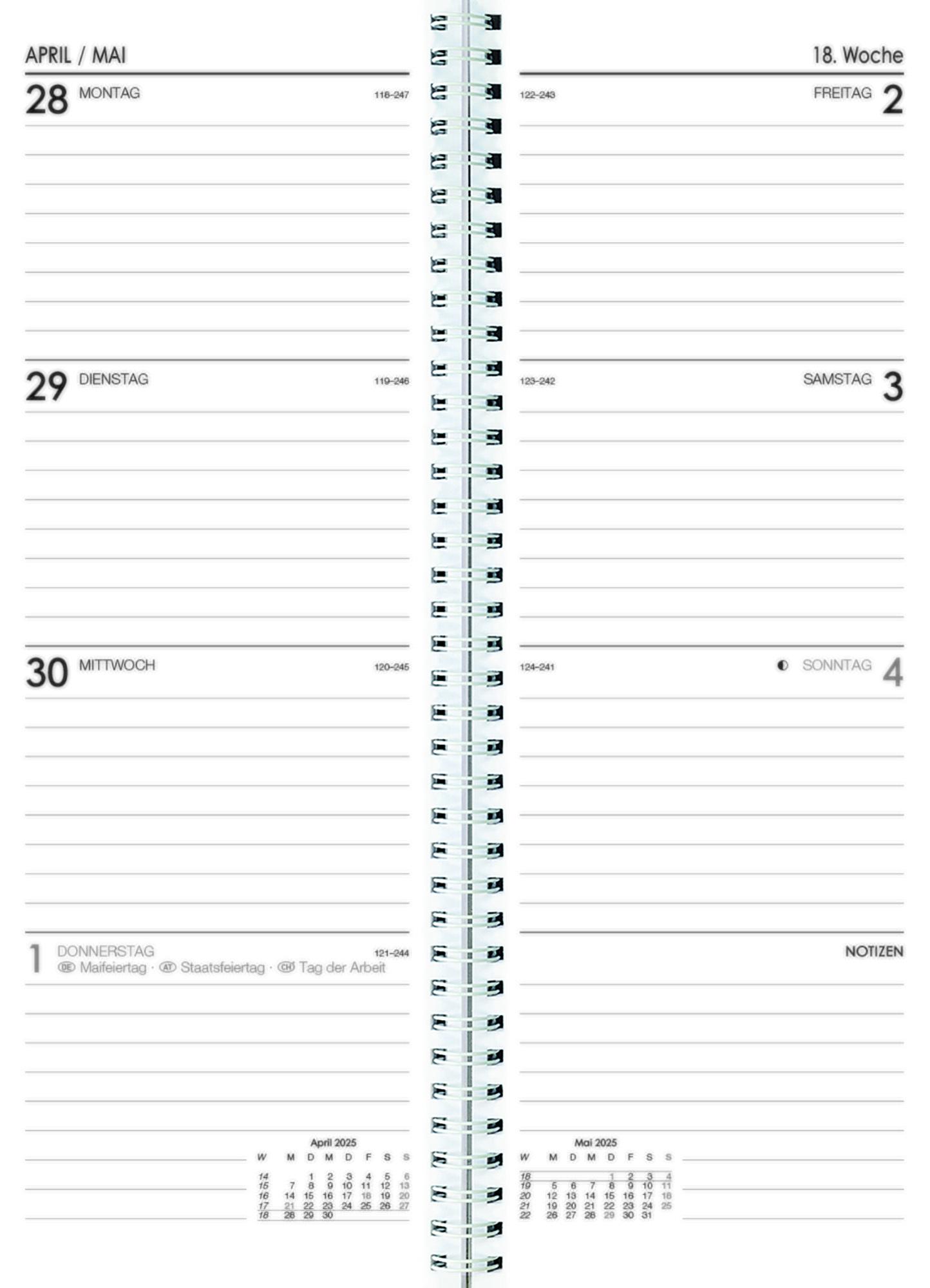 Bild: 4006928025787 | Zettler - Vormerkbuch 2025, 10,5x29,7cm, Taschenkalender mit 112...