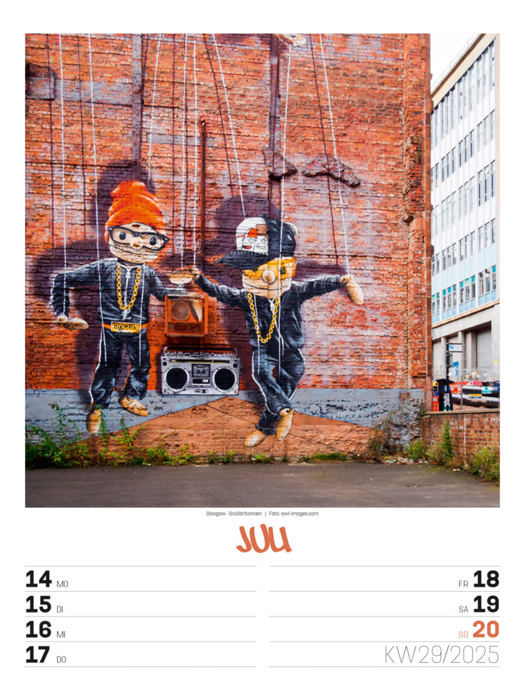 Bild: 9783838435299 | Street Art - Graffiti - Wochenplaner Kalender 2025 | Kunstverlag