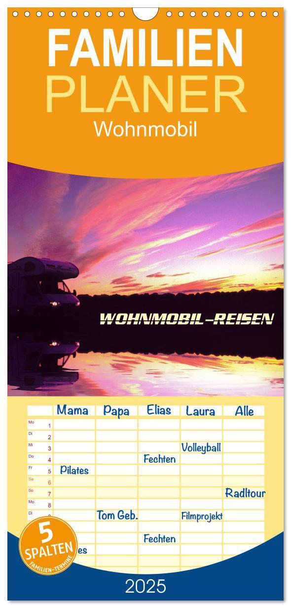 Cover: 9783457116500 | Familienplaner 2025 - Wohnmobil-Reisen mit 5 Spalten (Wandkalender,...