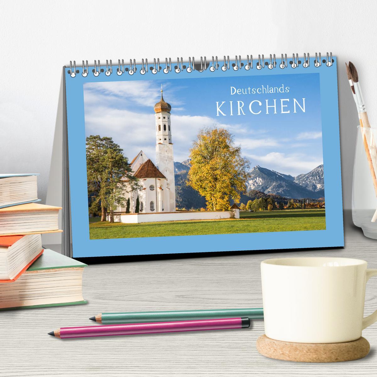 Bild: 9783435065851 | Deutschlands Kirchen (Tischkalender 2025 DIN A5 quer), CALVENDO...