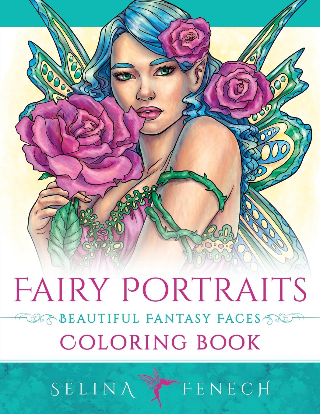 Cover: 9780648542759 | Fairy Portraits - Beautiful Fantasy Faces Coloring Book | Fenech