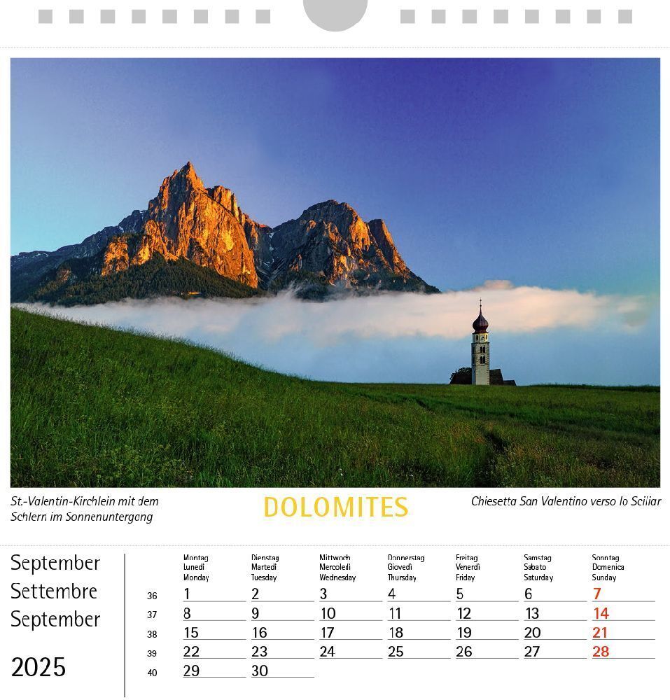 Bild: 9788887531633 | Dolomiten 2025, Postkartenkalender Querformat | Kalender | 2025