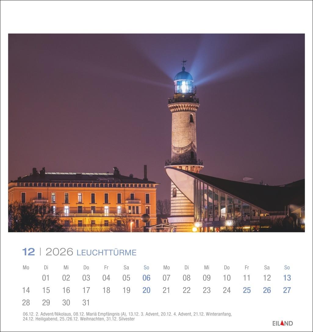 Bild: 9783964023766 | Leuchttürme Postkartenkalender 2026 - An der Nord- und Ostseeküste