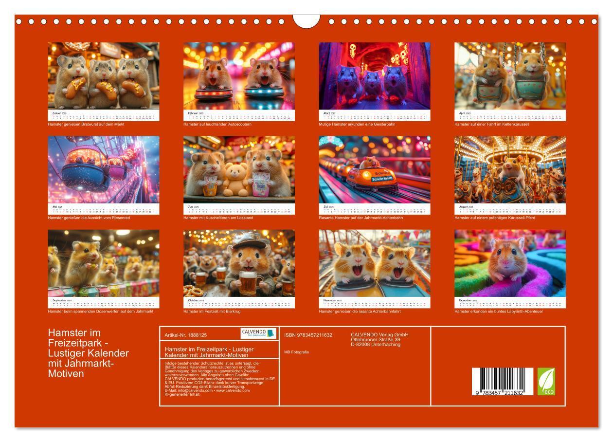 Bild: 9783457211632 | Hamster im Freizeitpark - Lustiger Kalender mit Jahrmarkt-Motiven...