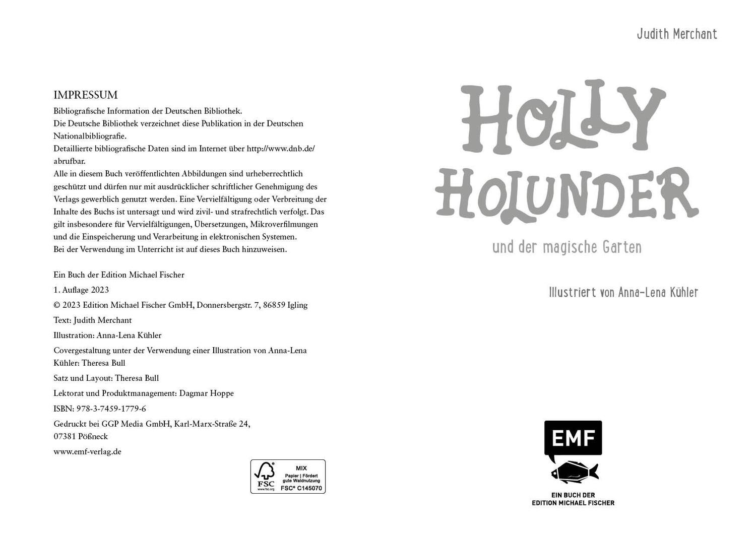 Bild: 9783745917796 | Holly Holunder und der magische Garten | Judith Merchant | Buch | 2023