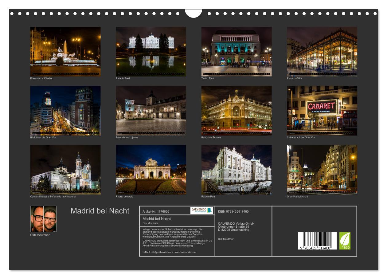 Bild: 9783435517480 | Madrid bei Nacht (Wandkalender 2025 DIN A3 quer), CALVENDO...