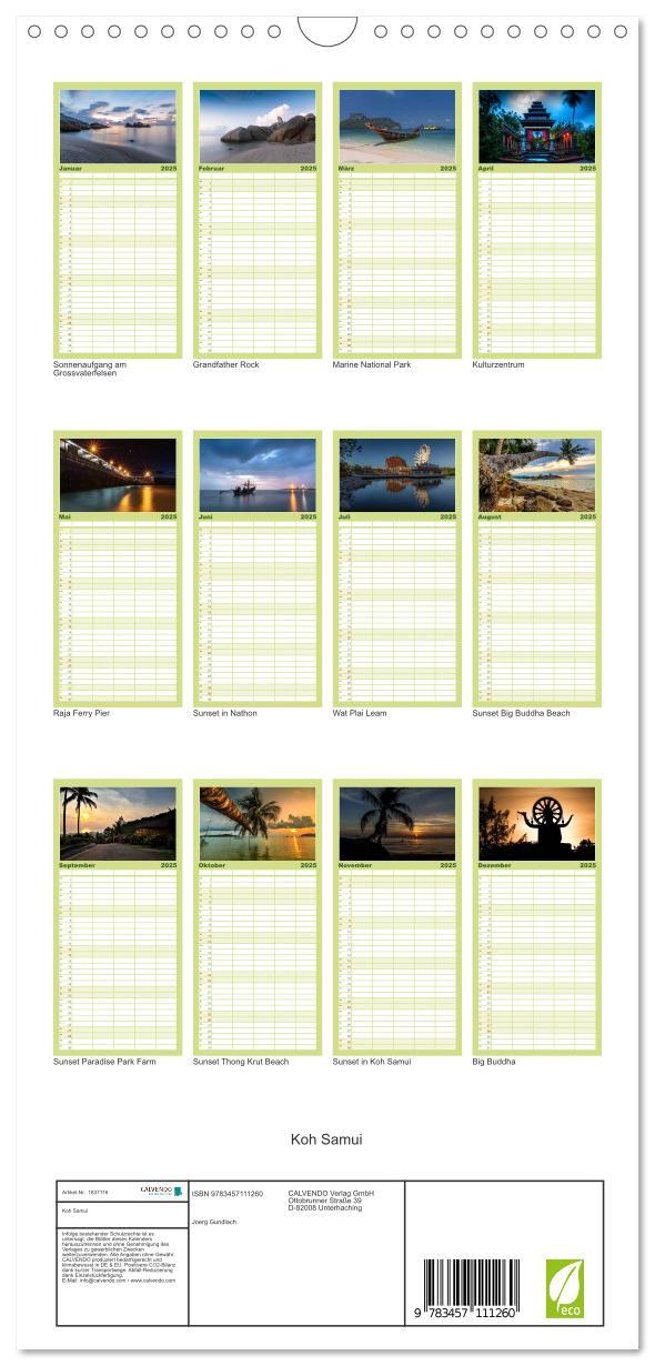 Bild: 9783457111260 | Familienplaner 2025 - Koh Samui mit 5 Spalten (Wandkalender, 21 x...