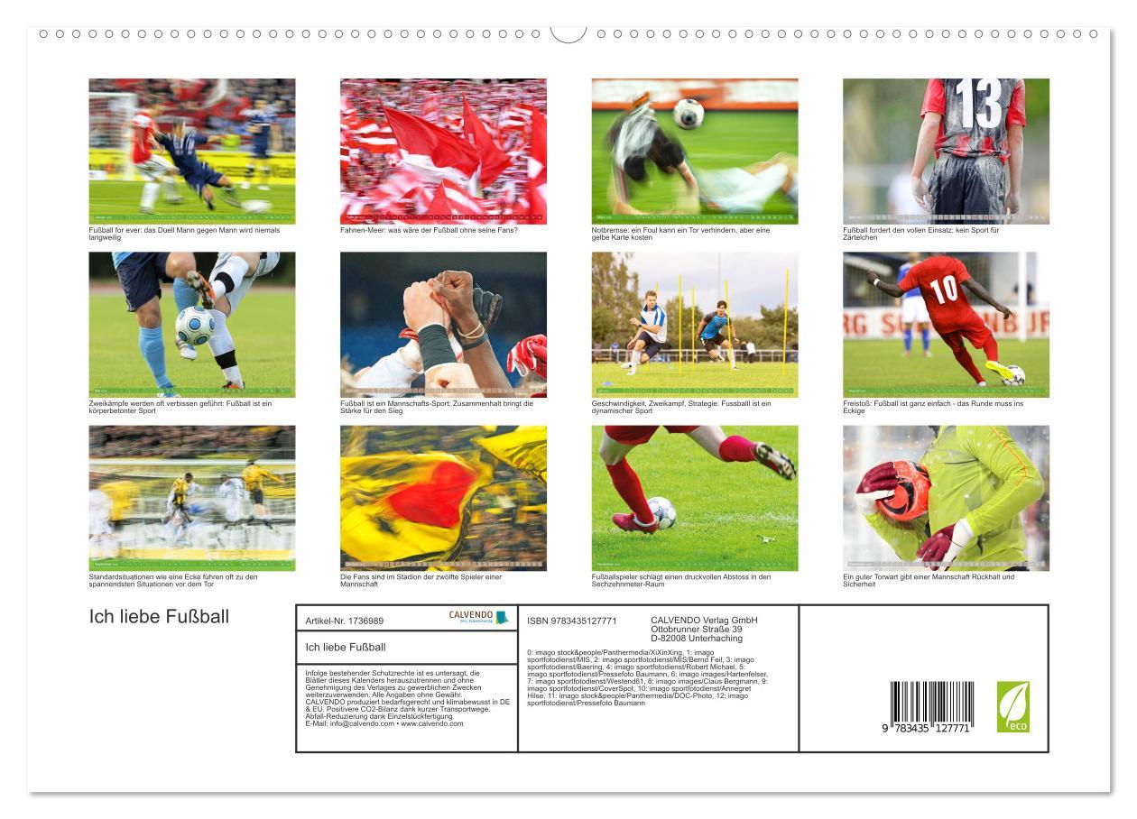 Bild: 9783435127771 | Ich liebe Fußball (hochwertiger Premium Wandkalender 2025 DIN A2...