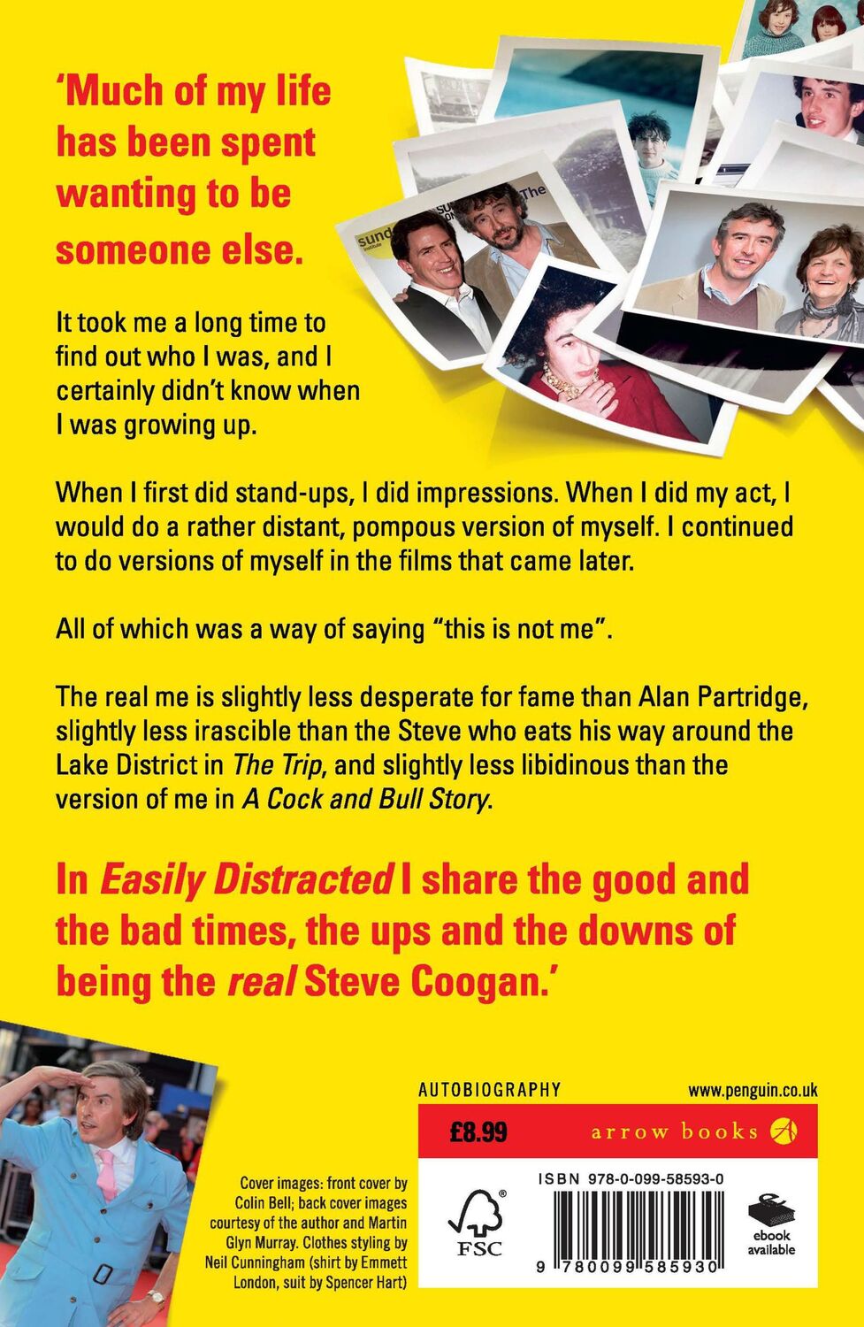 Rückseite: 9780099585930 | Easily Distracted | My Autobiography | Steve Coogan | Taschenbuch