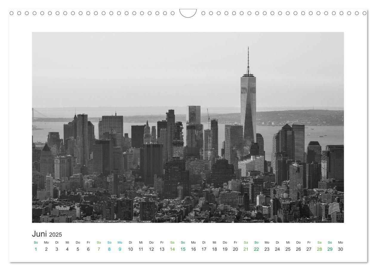 Bild: 9783435375424 | New York in schwarz weiss (Wandkalender 2025 DIN A3 quer), CALVENDO...